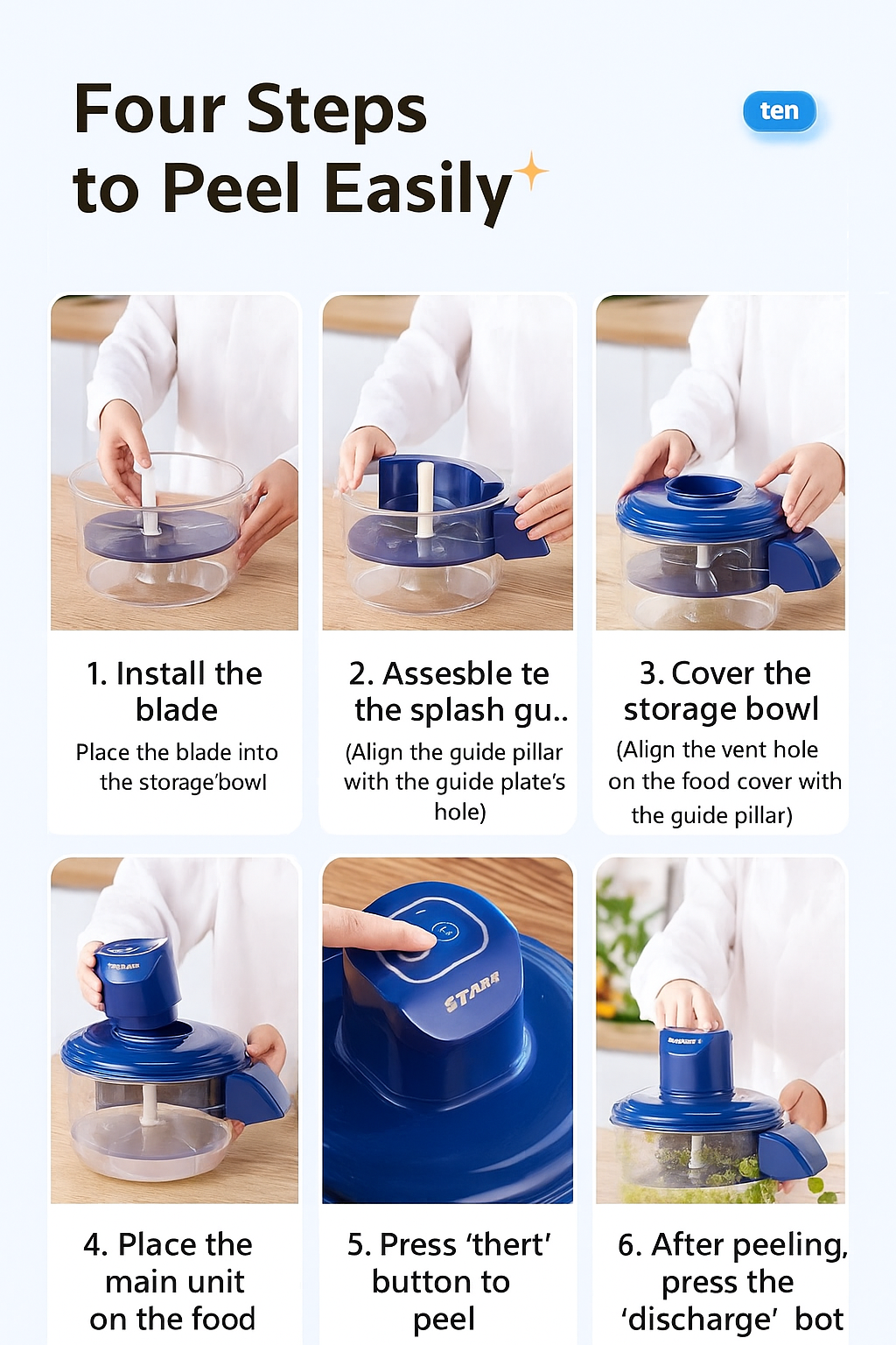 Smart Automatic Fruit Peeler – Easy & Efficient Peeling at Home（2-Year Warranty）