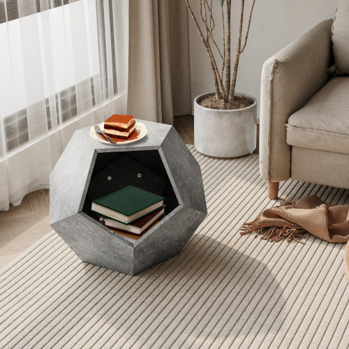 Masă laterală multifuncțională pentru pisici, 66 cm – mobilier modern pentru animale de companie, cu rol de cușcă, măsuță de canapea sau suport pentru plante, MDF gri ciment